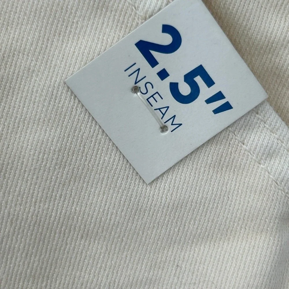 Arizona Jean Co Mom Shorts Womens 7 Classic Ecru High Rise Paperbag Button Fly - Picture 5 of 6